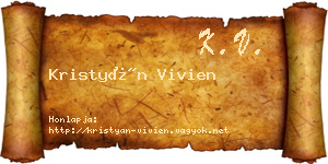 Kristyán Vivien névjegykártya