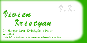 vivien kristyan business card