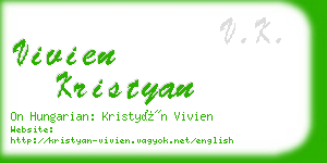vivien kristyan business card